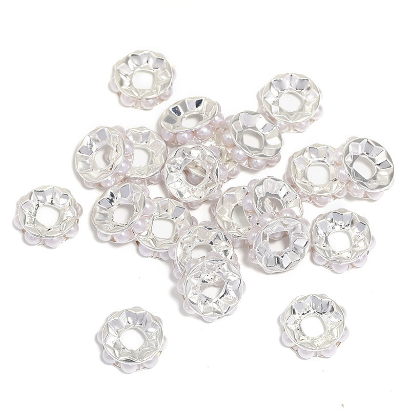Wholesale 100pcs 17mm Round Straight Edge Diamond Ring Beaded DIY Accessories ACC-BDS-BLG064