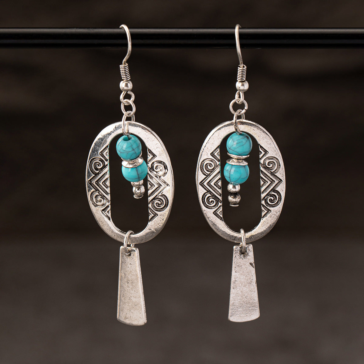 Wholesale  Retro Western Turquoise Earrings