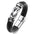 Wholesale Stainless steel  woven leather hand rope punk style alloy 8-character  bracelet