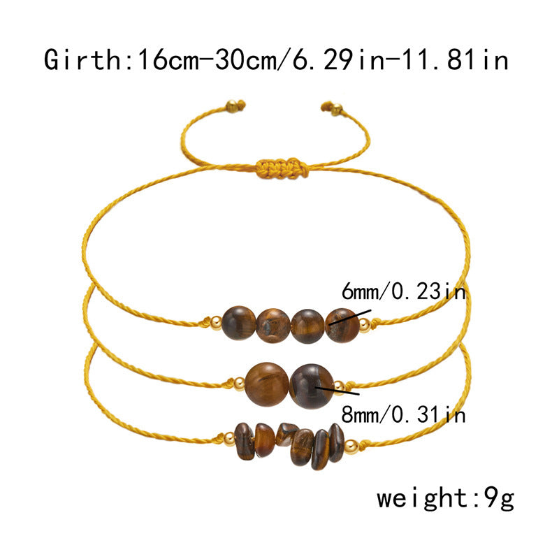 Wholesale stone  citrine amethyst gravel beaded bracelet