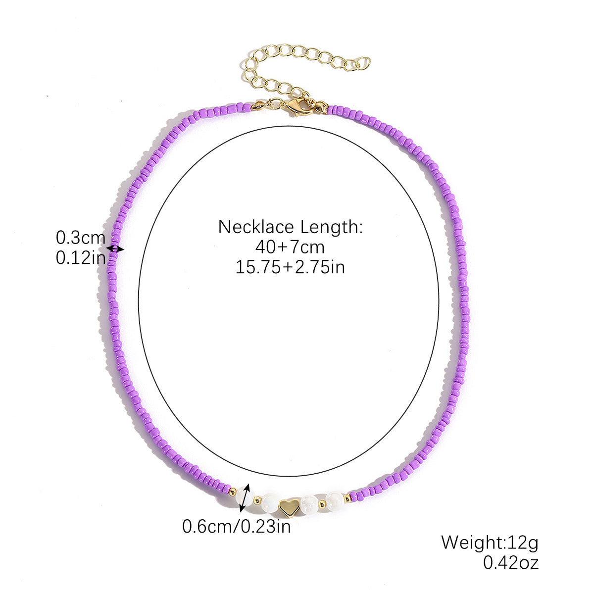 Wholesale  Beaded Necklace Cute Amethyst Natural Stone Beaded l Pearl Necklace suit