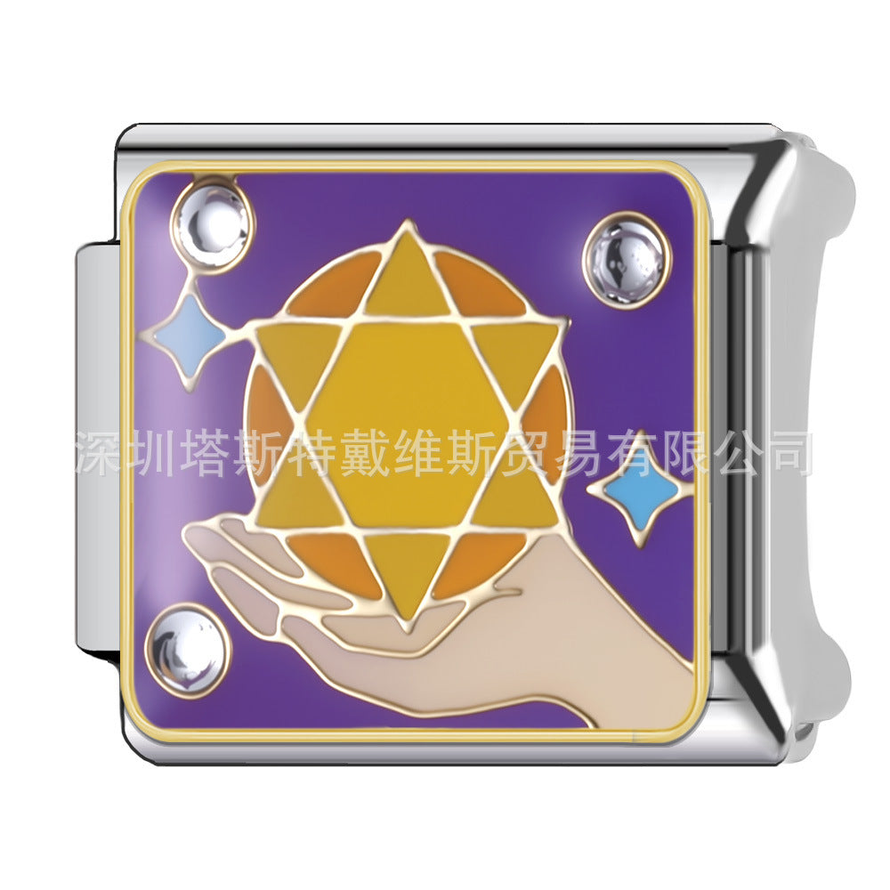 Wholesale Retro Tarot-Style Italian Charm Bracelet Stainless Steel Fashion Accessory Gift