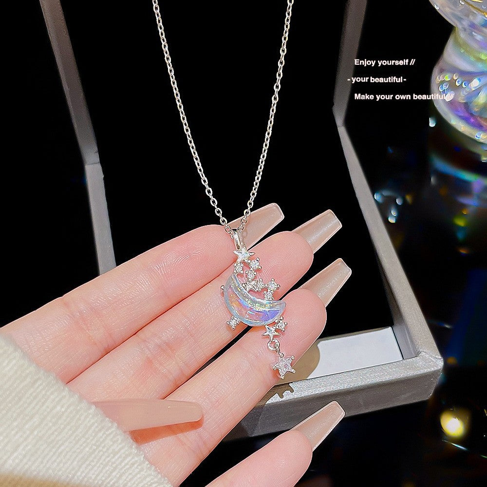 Wholesale Four-Leaf Clover Zircon Necklace  Light Luxury Style
