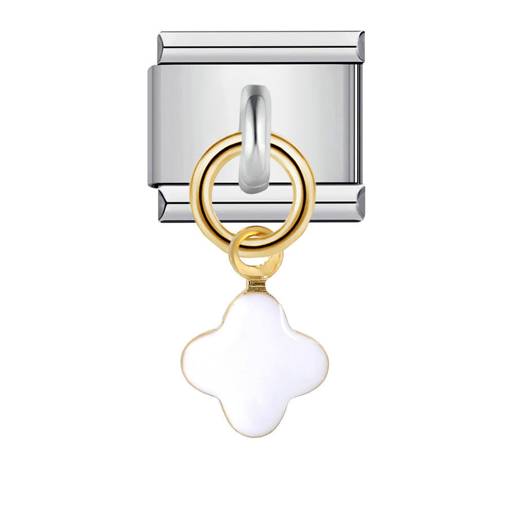 Wholesale  Italian Charm Bracelet 9mm DIY Hook Oil Dripping Creative Stainless Steel Composable Bracelet