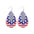 Wholesale  Flag Leather Earrings Independence Day Earrings