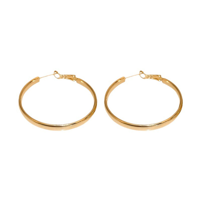 Wholesale Large Hoop Earrings Copper 18k Gold Plated Earrings ACC-ES-MiYe001
