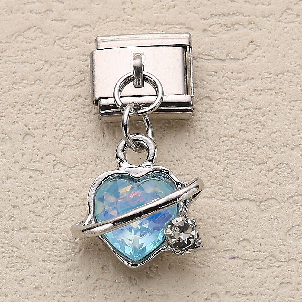 Wholesale 10pcs Italian Charm Bracelet 9mm DIY Splicing Colorful Fruits and Marine Life Series Stainless Steel Composable Bracelet