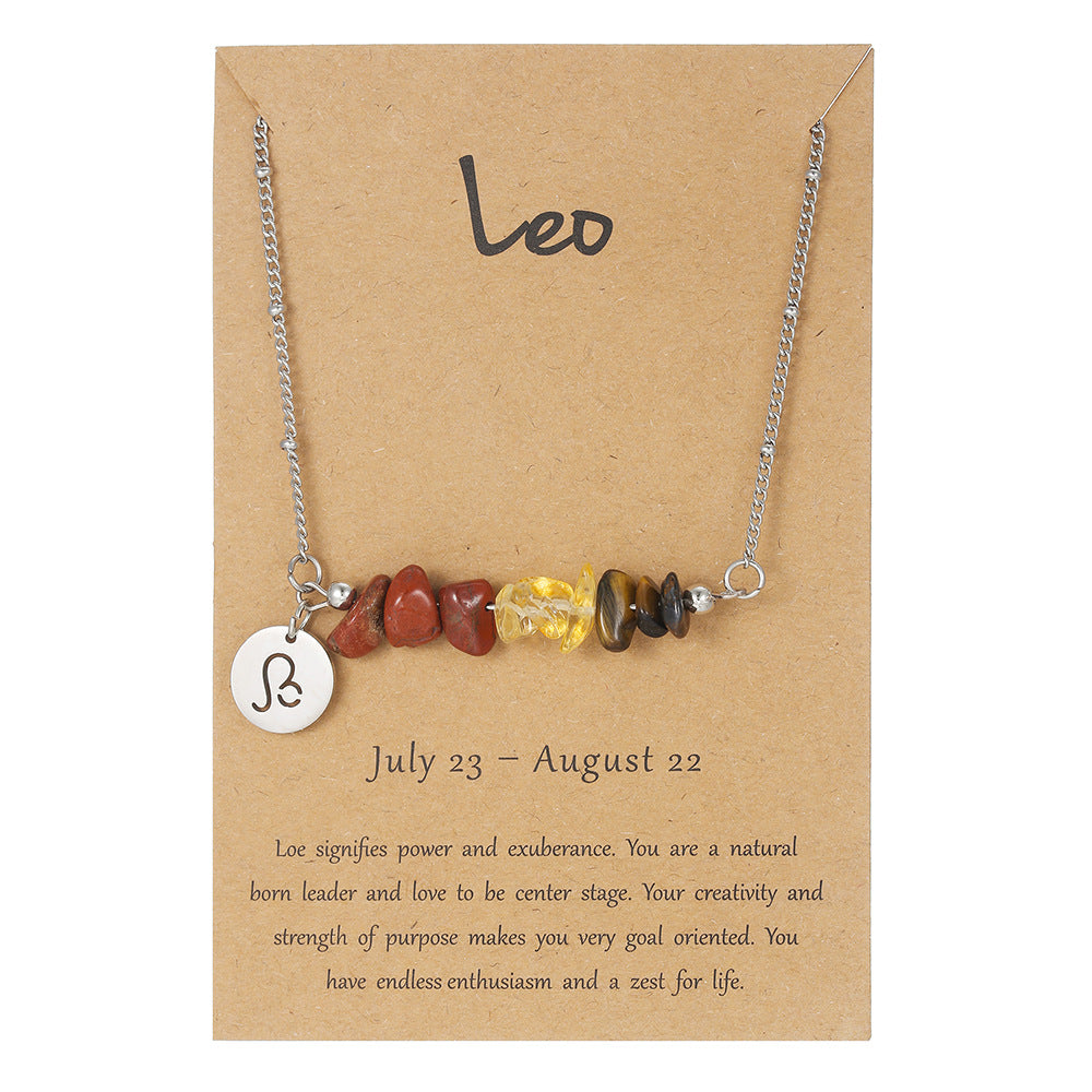 Wholesale Stainless Steel 12 Constellation Pendant Necklace