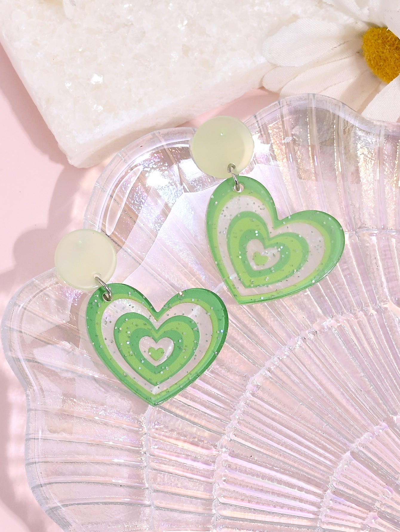 Wholesale Acrylic Heart Earrings