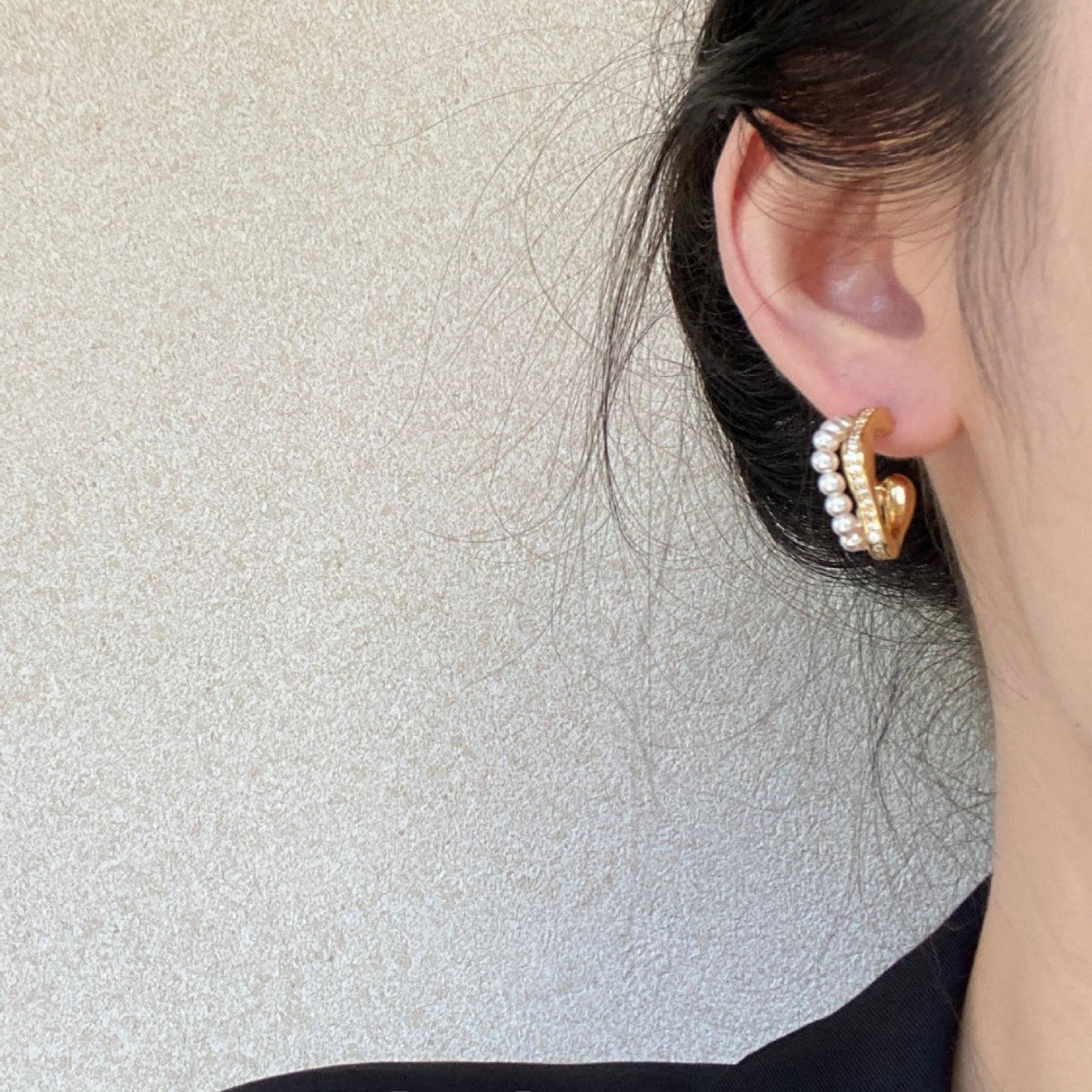 Wholesale Diamond and pearl earrings