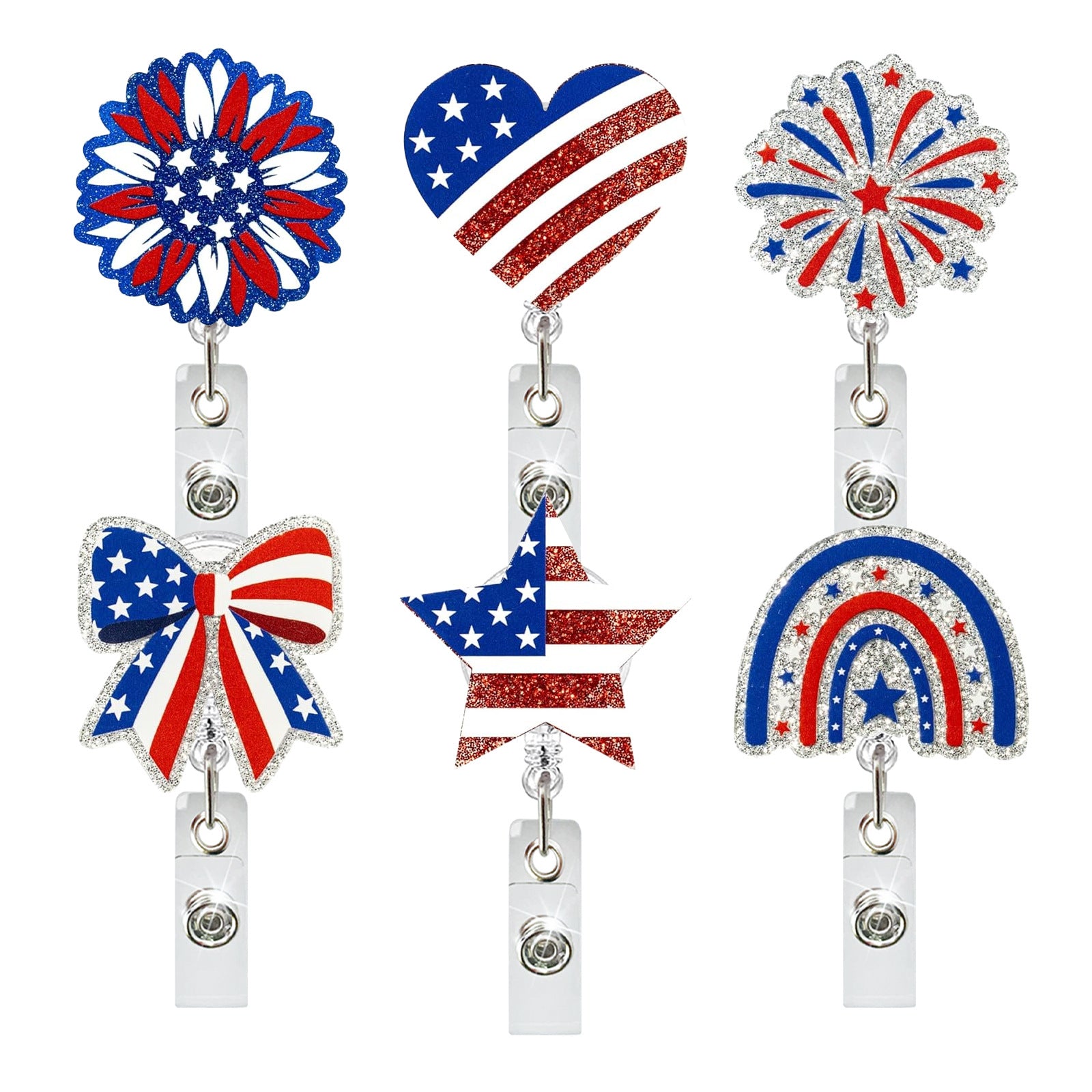 Wholesale Acrylic Pink Fashion Retractable Badge Reel for Women Medical Staff ID Card Holder