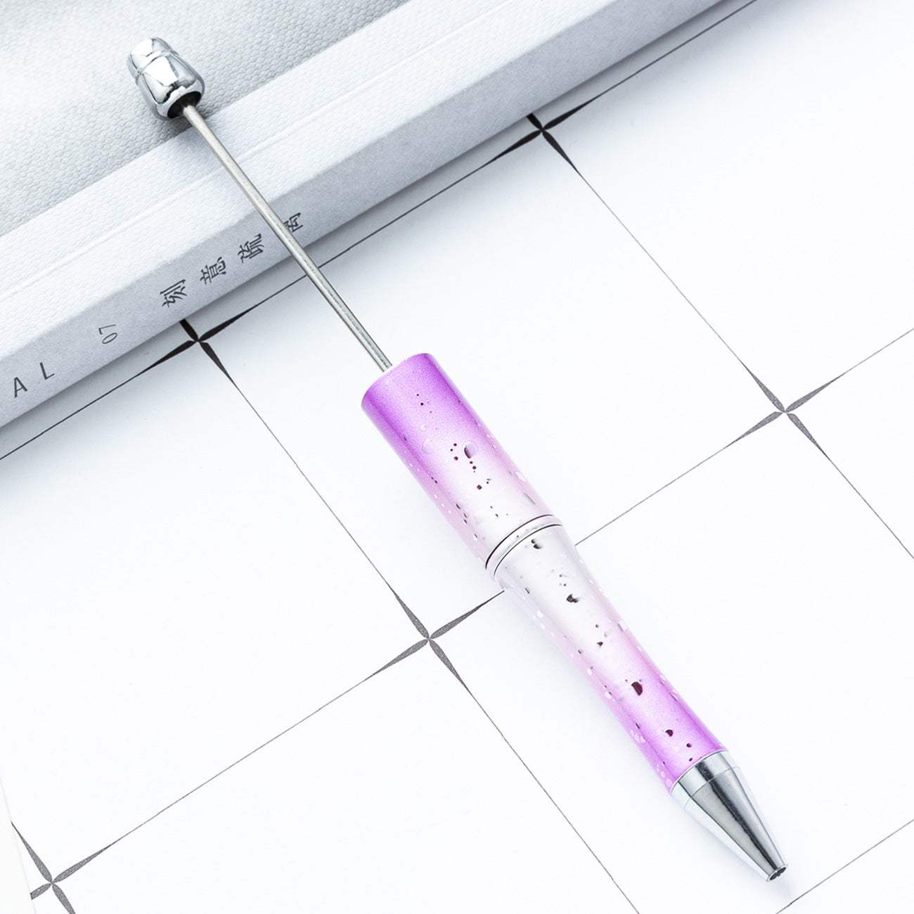 Wholesale diy starry sky beadable pen creative UV plating beadable pens