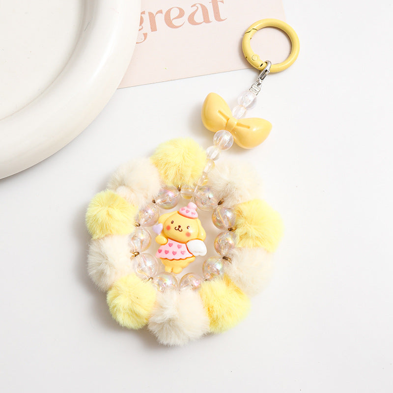 Wholesale Cartoon  Colorful Ins  Handmade Beaded Acrylic  Keychain  ACCVIP