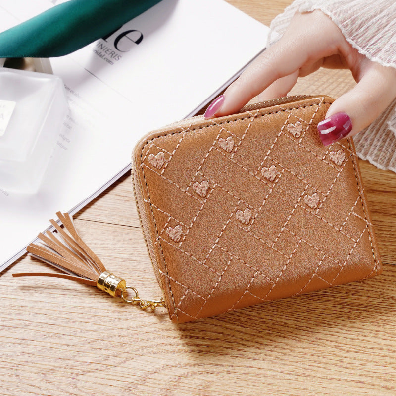 Wholesale leather mini short cute coin purse  wallet