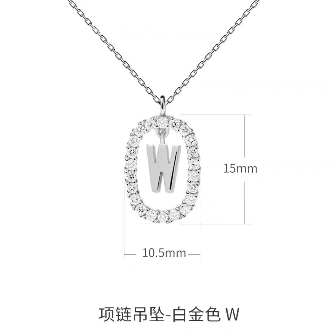 Wholesale Color Diamond Letter Necklace Inlaid with Color Zircon Clavicle Chain Choker Necklace ACC-NE-BYL002