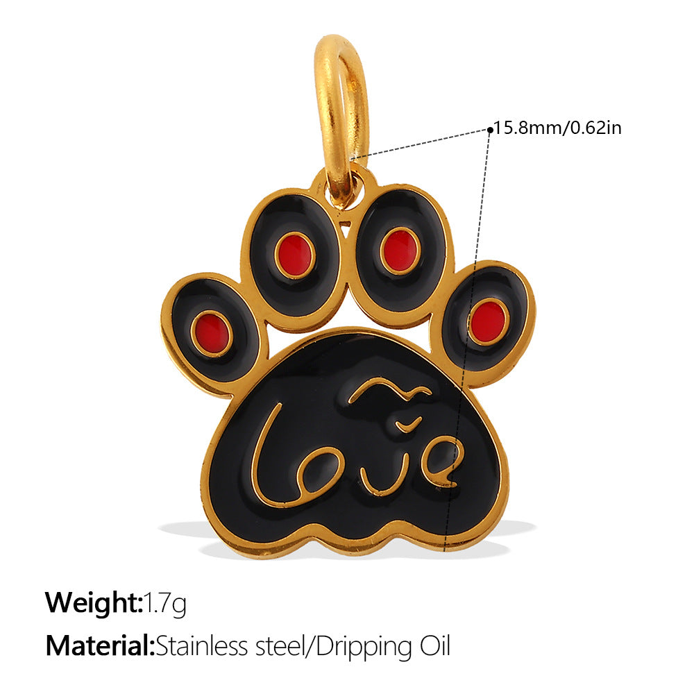 Wholesale Cute Cartoon Dog Paw Print Pendant Charms