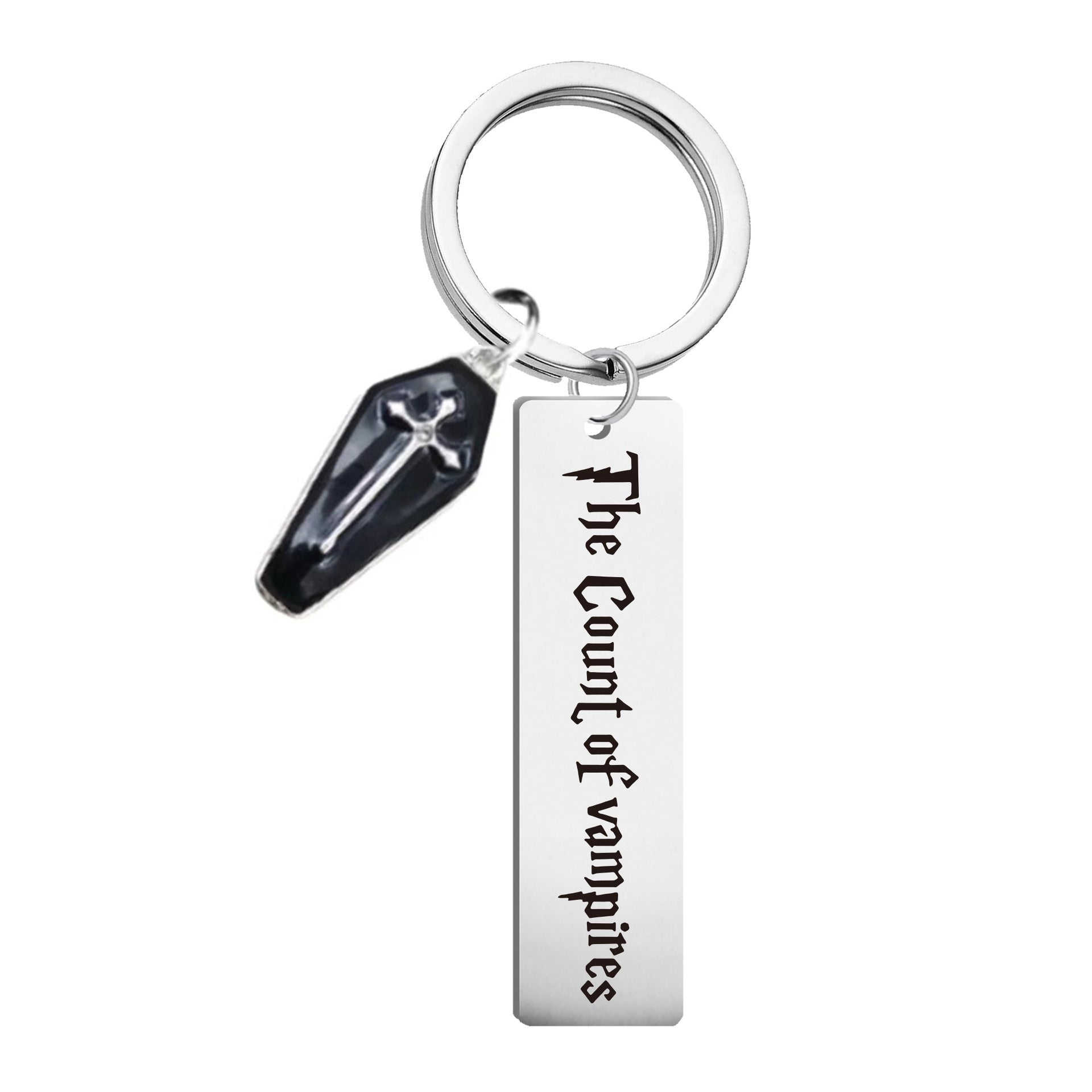Wholesale Titanium Steel Vampire Count Queen Couple Keychain  Car Key Accessory Stylish Gift