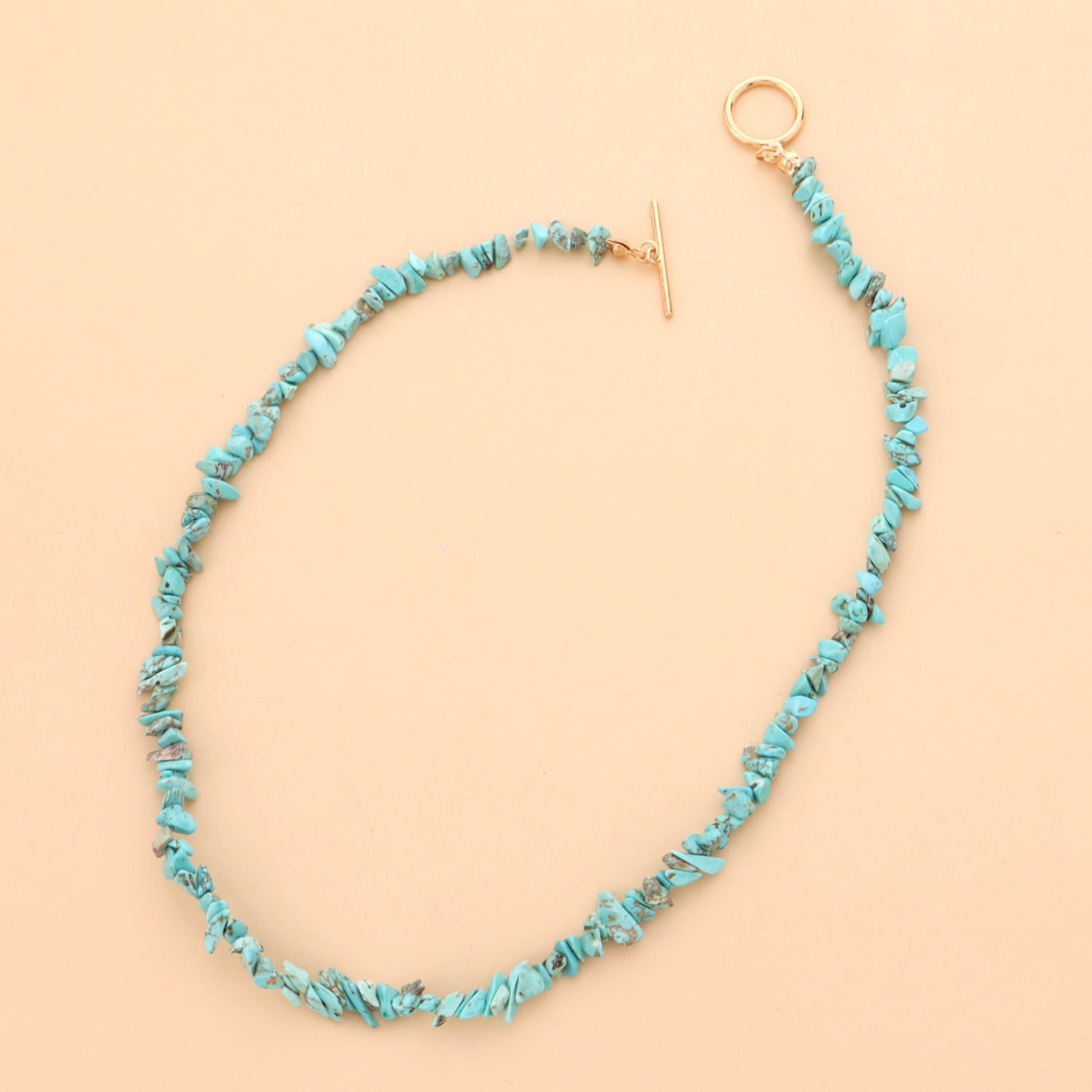 Wholesale Trendy Green Turquoise Irregular Pearl Necklace Alloy Jewelry Accessory