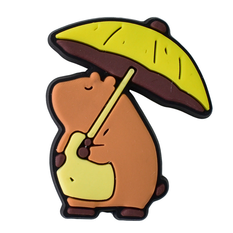 Wholesale Random 100pcs Cartoon Cute Small Animal PVC Soft Rubber Shoe Buckle Decoration ACC-SC-RYY063