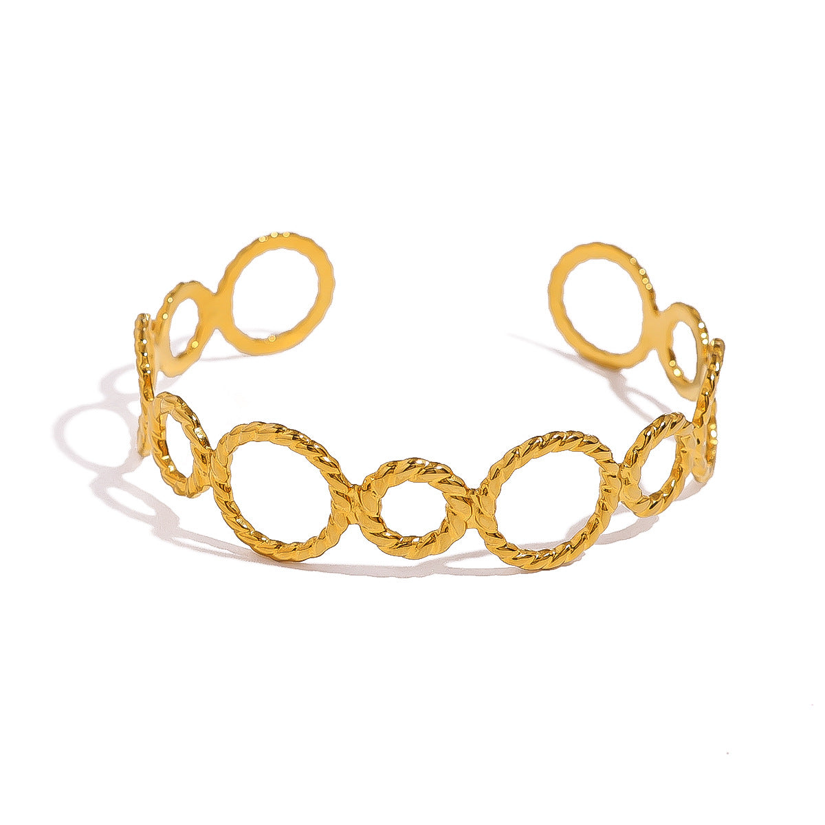 Wholesale Titanium Steel Thread Ring Splicing Open Bracelet