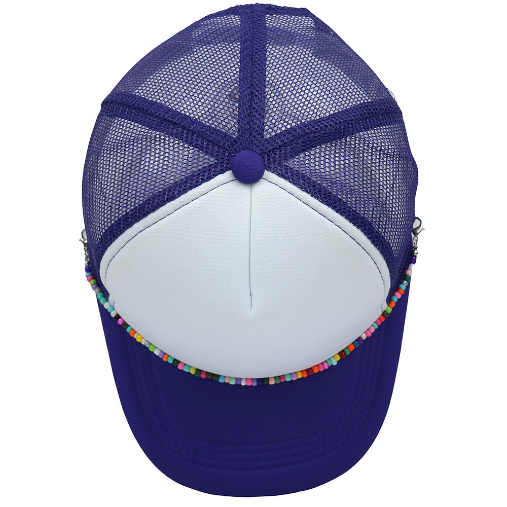 Wholesale Colorful Chain Trucker Cap Mesh Cap Baseball Cap ACC-HT-HaiPu019