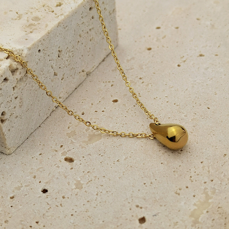 Wholesale Water Drop Pendant Titanium Steel Necklaces ACC-NE-GuDi003