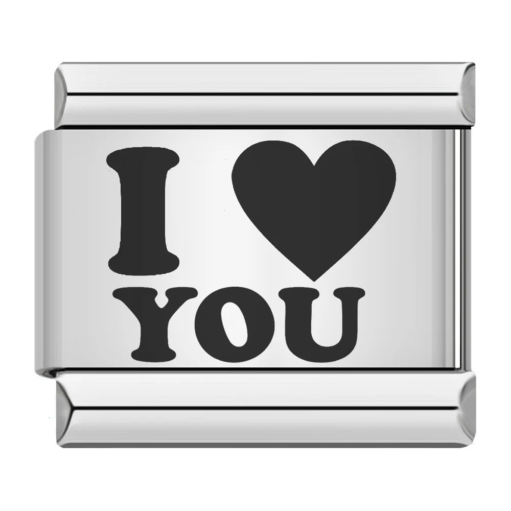 Wholesale 9mm Italian Charm Starter Bracelets DIY Laser Single Section Creative Stainless Steel Composable Bracelet