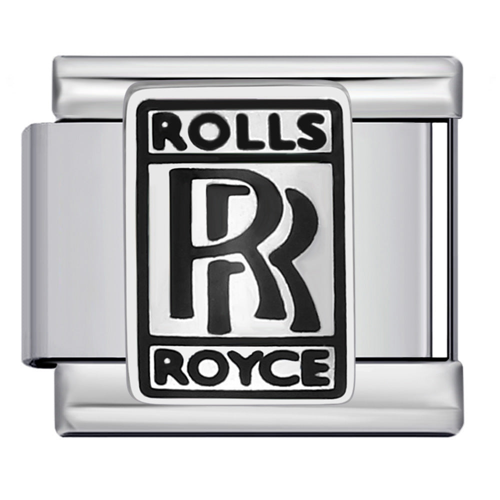 Wholesale Italian Charm Bracelet 9mm DIY Splicing Car Logo Stainless Steel Composable Bracelet