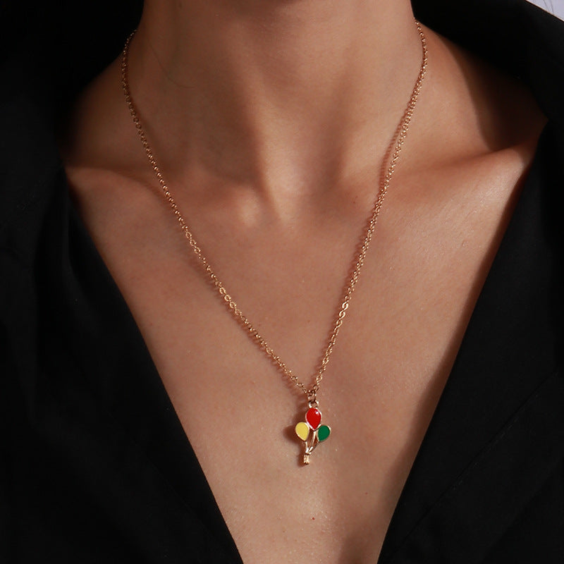 Wholesale Floral Rose Unicorn Rainbow Daisy Necklace Pendant ACC-NE-YueSen025