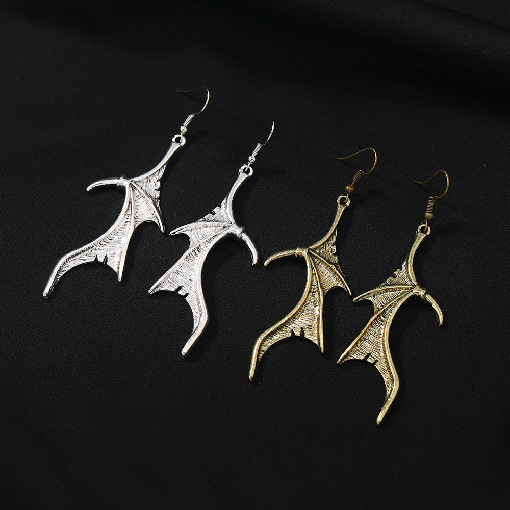 Wholesale Gothic  Earrings Bat Devil Wings Design Trendy Jewelry Accessory for Women