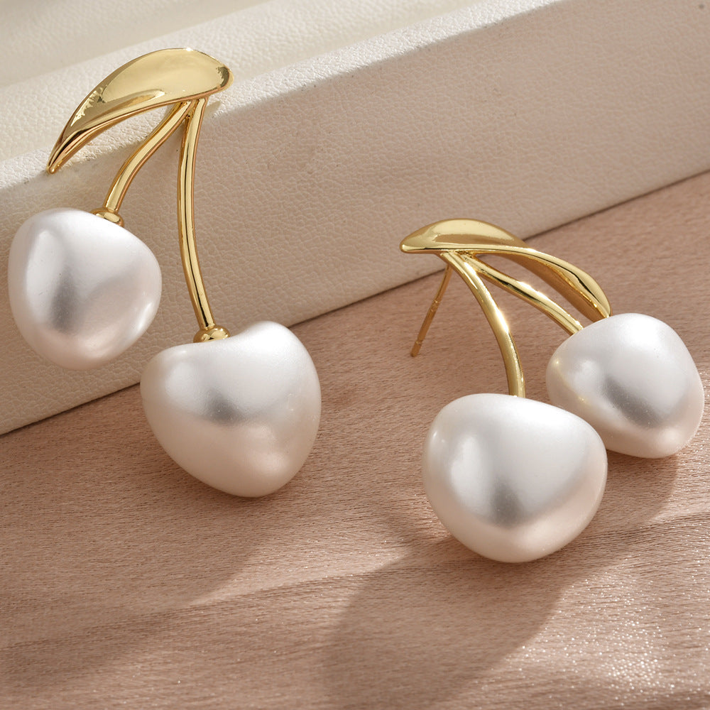 Wholesale Cherry Ball Pearl Earrings