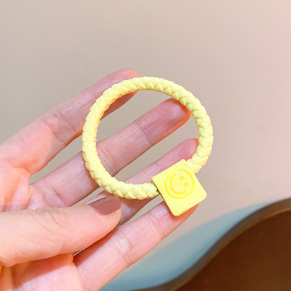Wholesale Candy Color High Elastic Smiley Face Hair Band ACC-HS-Huidi038