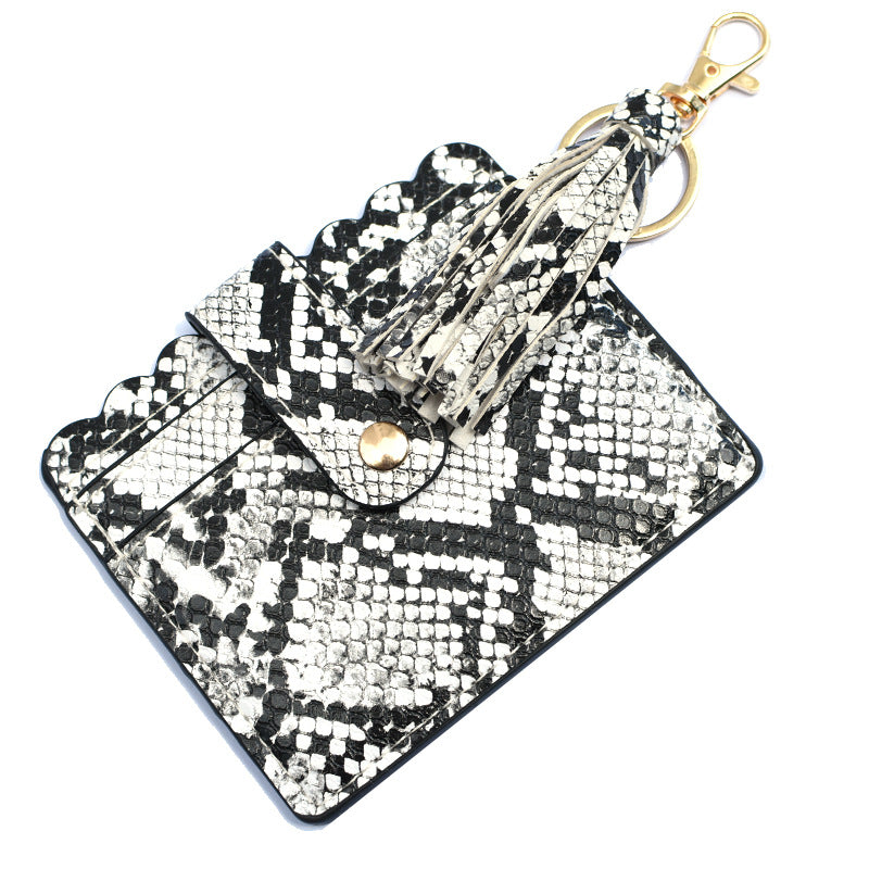 Wholesale Leopard Print Plaid Tie Dye Plaid Card Holder Keychain Wristlet Keychain ACC-KC-QiuXue008