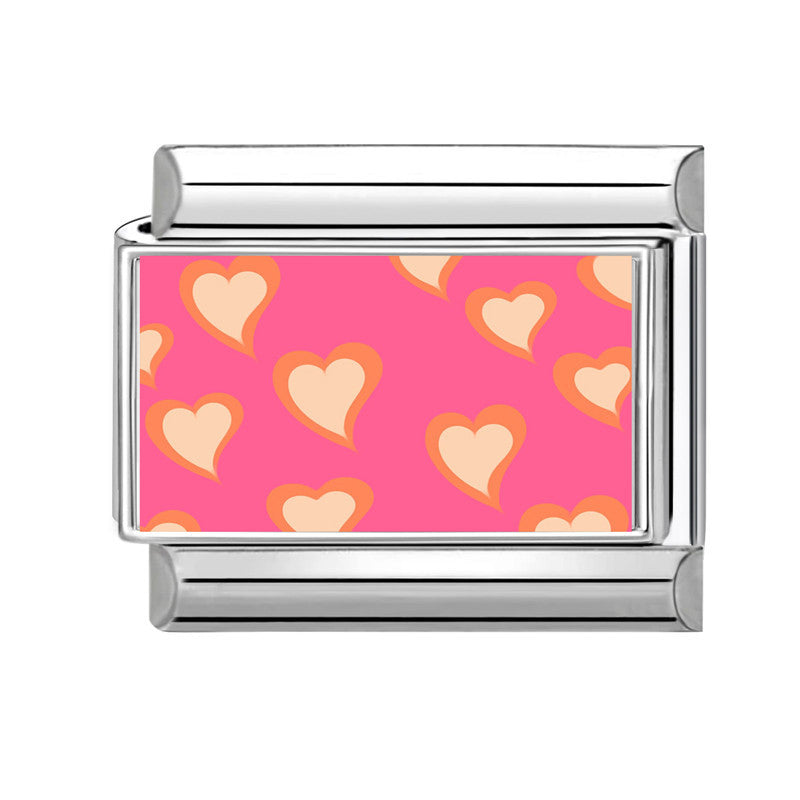 Wholesale 9mm Italian Charm Starter Bracelets DIY square Single Section Creative Stainless Steel Composable Bracelet