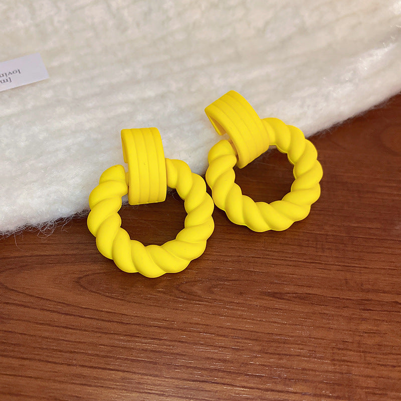 Wholesale Yellow Flower Butterfly Simple Earrings ACC-ES-Weim004