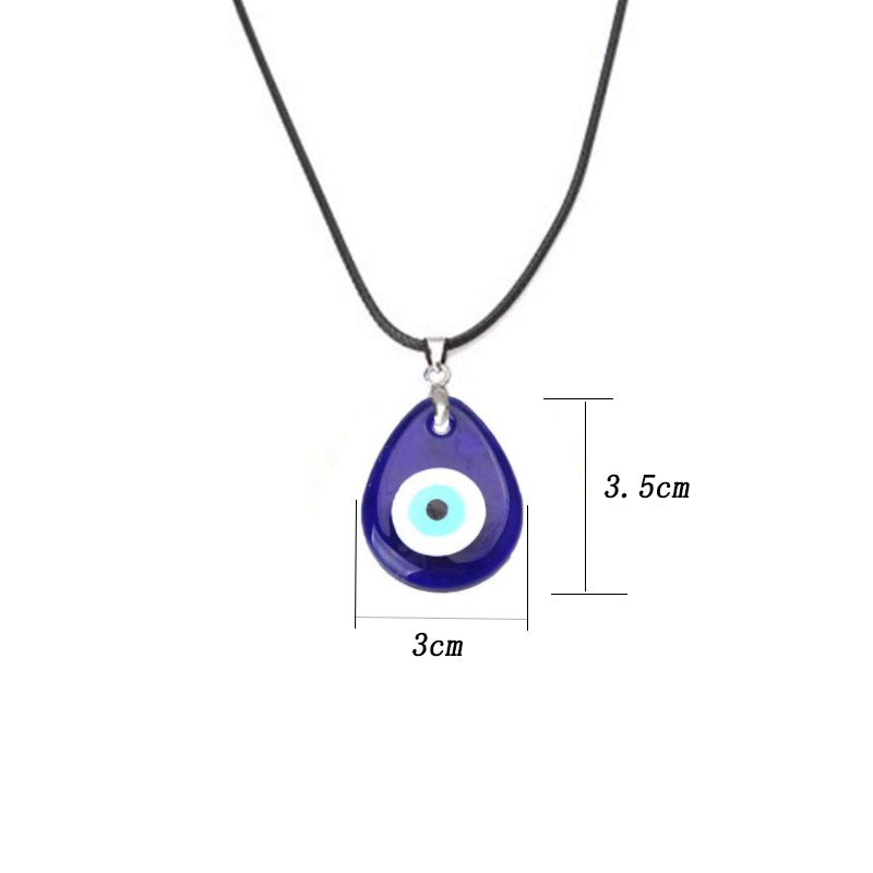 Wholesale Blue Devil Eye Glass Necklace Pendant ACC-NE-Yunh003