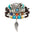 Wholesale  ethnic style retro multi-bead feather turquoise glass wings leather bracelet