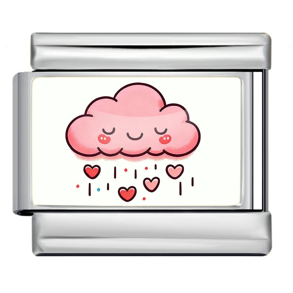 Wholesale Stainless Steel Heart Shaped Cloud DIY Patchwork Modular Bracelet for Boutique Resale