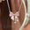 Wholesale  pink bow necklace  clavicle chain
