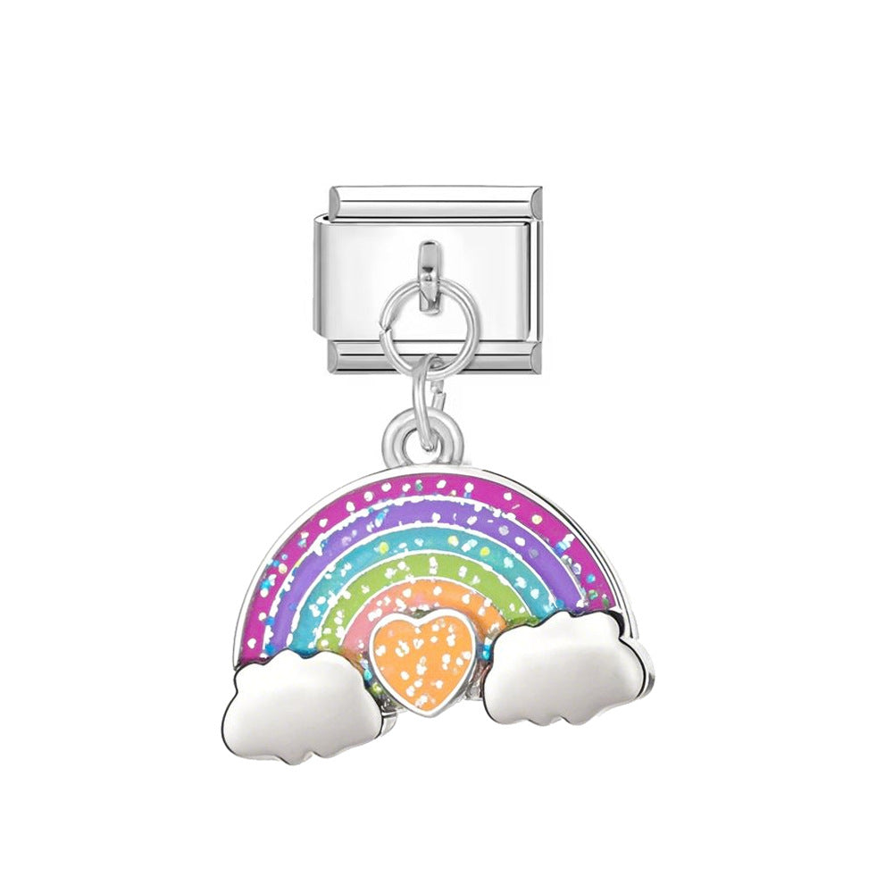 Wholesale  Italian Charm Bracelet 9mm DIY Star Cloud Series Creative Stainless Steel Composable Bracelet