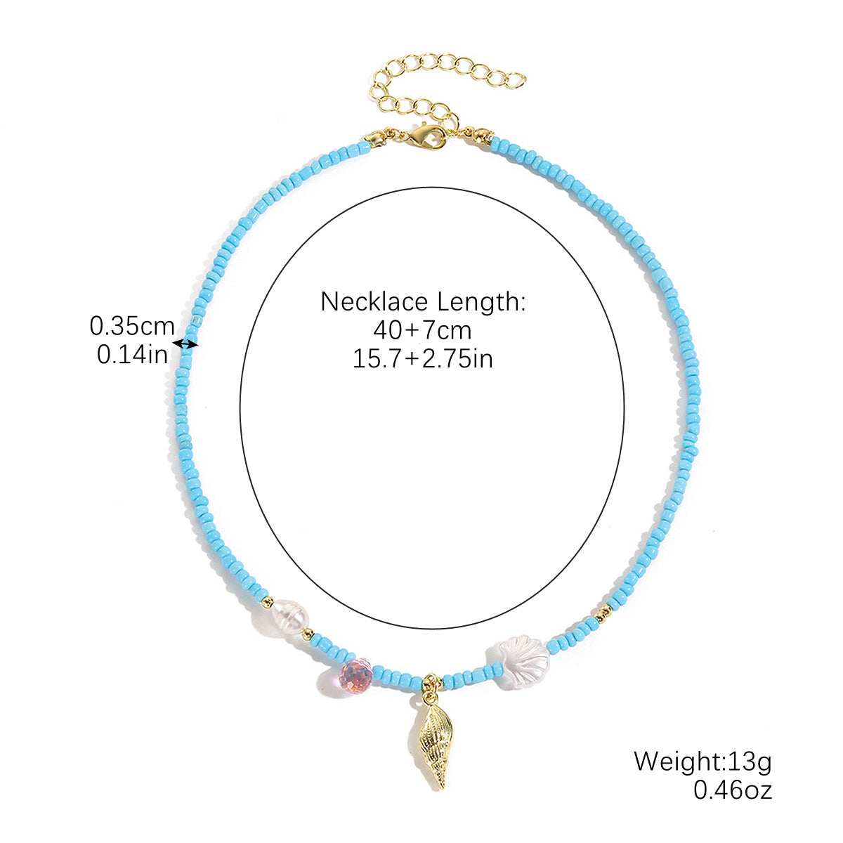 Wholesale Color Beaded Bohemian Necklace Light Luxury Clavicle Chain