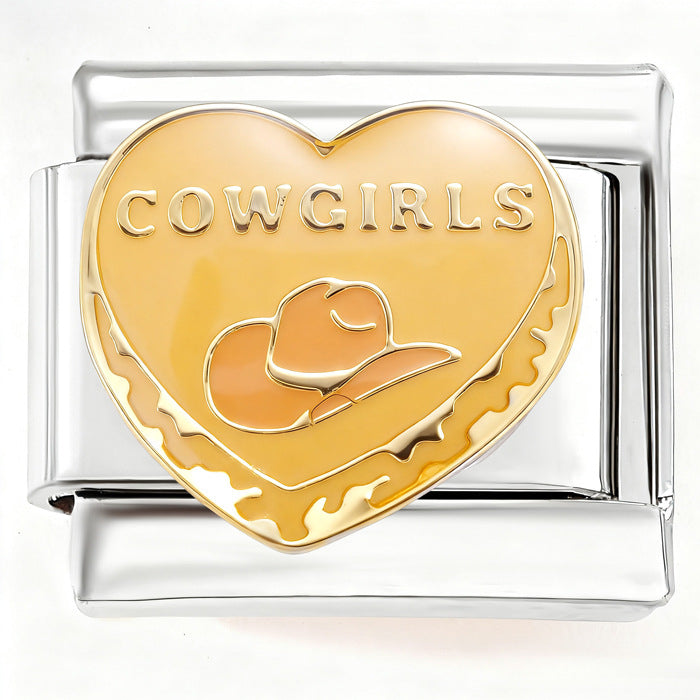 Wholesale  Italian Charm Bracelet 9mm DIY Cartoon Cowboy Creative Stainless Steel Composable Bracelet