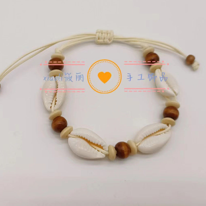 Wholesale Boho Style Shell Braided Natural Shell Hand Knotted Bracelet Rope Beaded Bracelets ACC-BT-Youl004