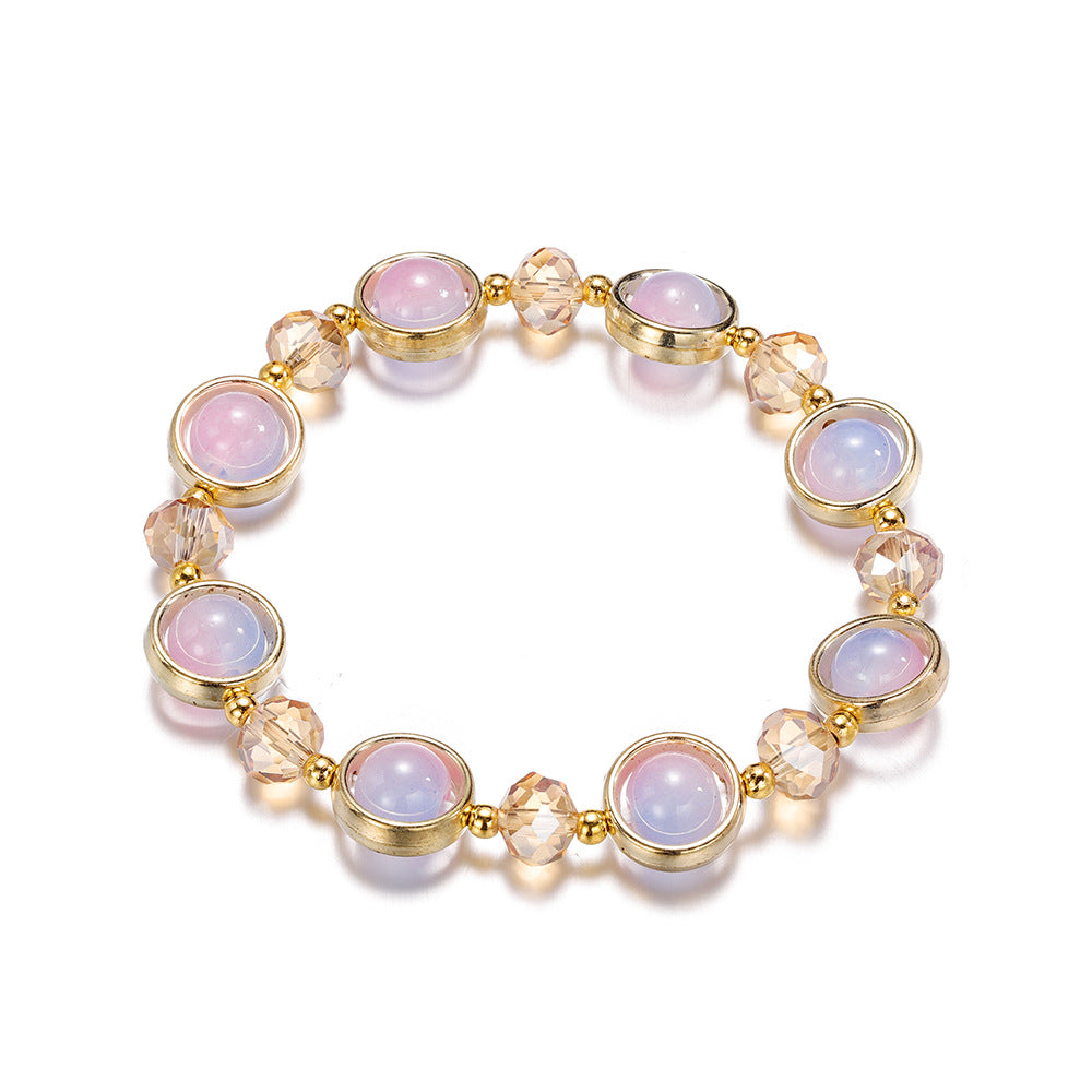Wholesale Children S Blue And White Gradient Glass Bracelet Fashion Accessory For Everyday Wear