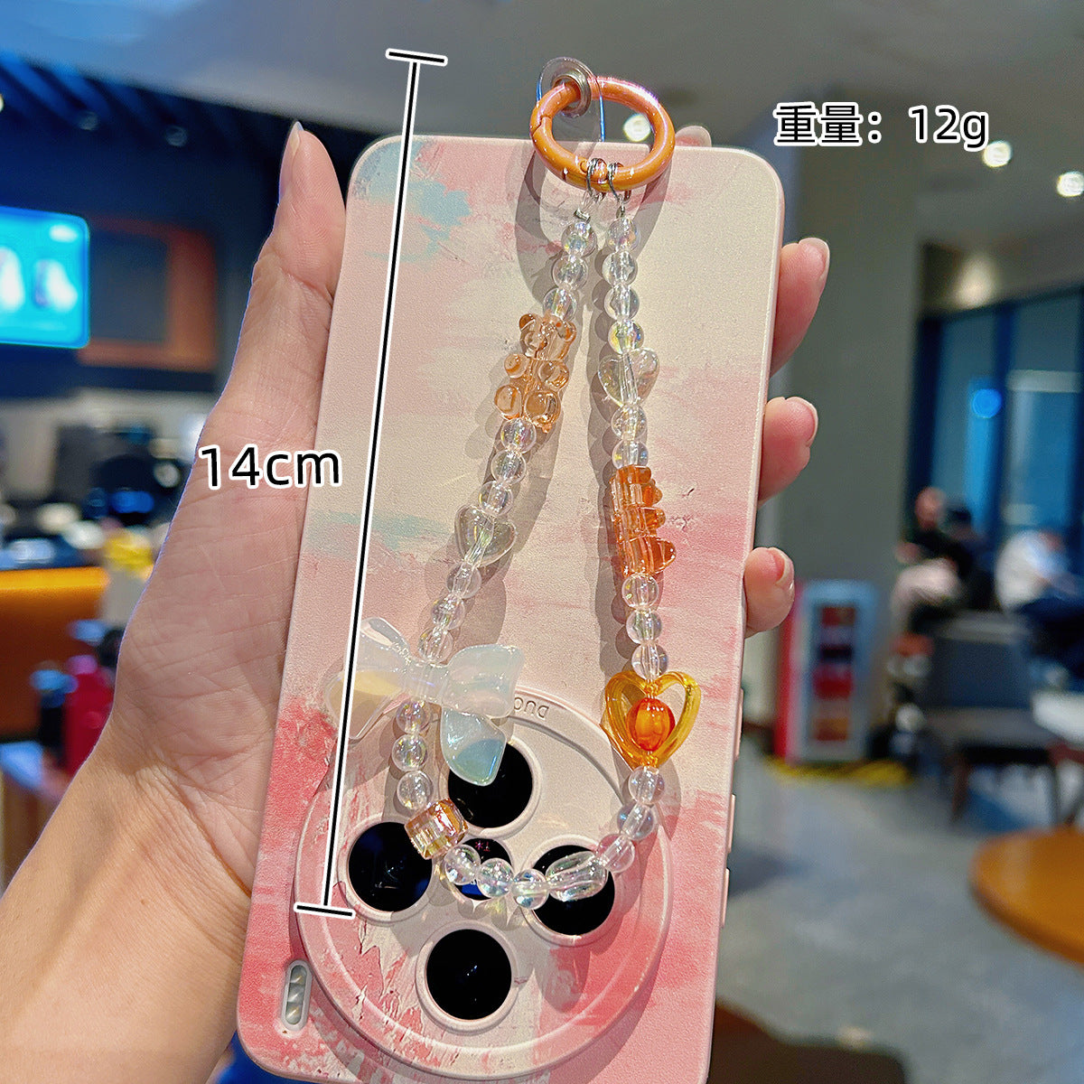 Wholesale  Luxury Beaded  Bow Phone Charm