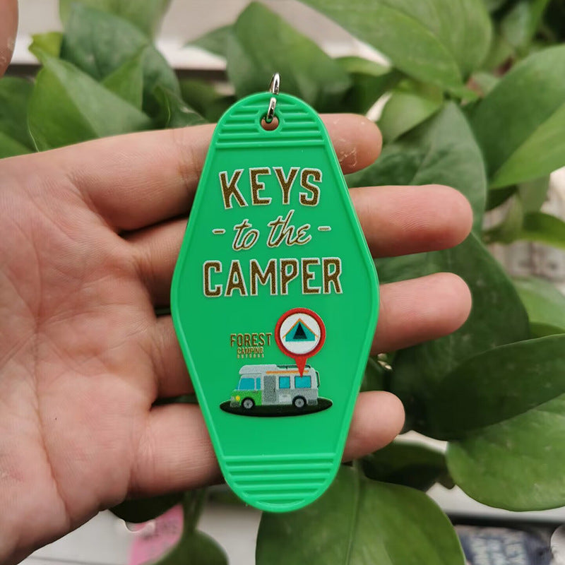 Wholesale Hotel Key To The CAMPER Travel Keychains ACC-KC-MeiXin002