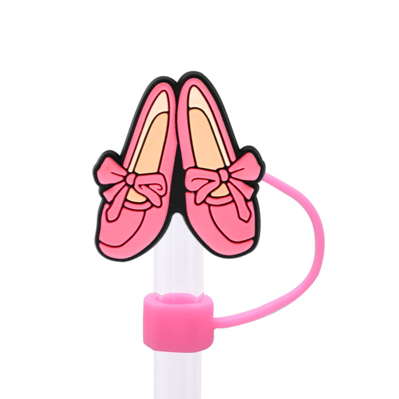 Wholesale Random 100pcs Pink Series 8/10mm PVC Soft Straw Tube Cap