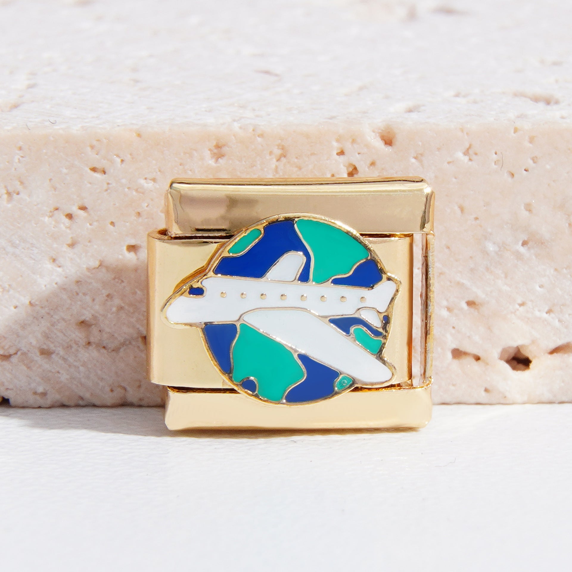 Wholesale Italian Charm Bracelet 9mm DIY Splicing Christmas Gold Titanium Steel Composable Bracelet