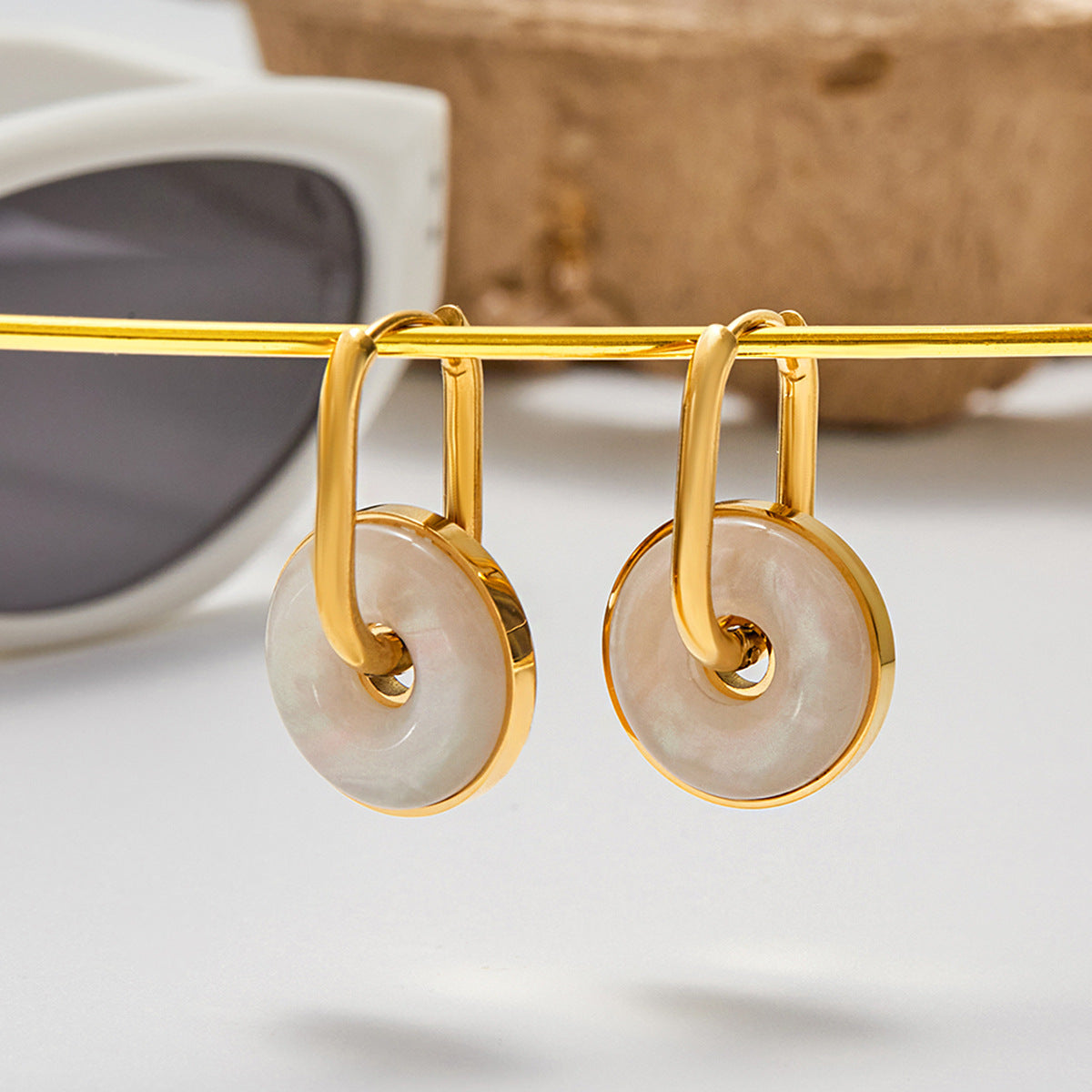 Wholesale Stainless steel earrings light luxury high-end earrings