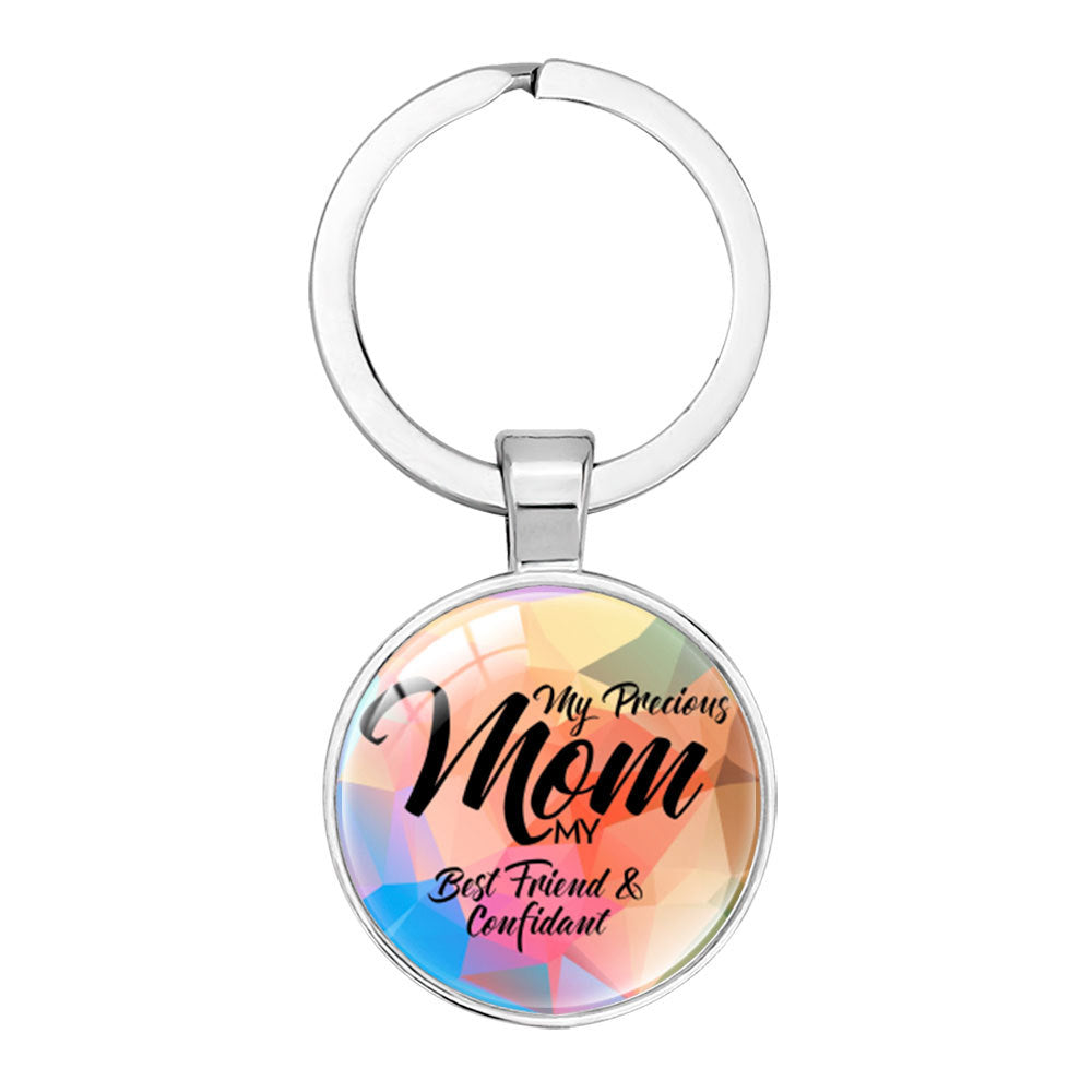 Wholesale Keyring Mom Mother' s Day Glass Keychain